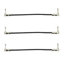 3PCS Guitar Effect Pedal Patch Cables with 1/4 inch Right Angle Plug 30CM