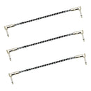 3pcs Guitar Effect Pedal Cable Patch Cable Cord with 1/4'' Right Angle Connector for Guitar Bass