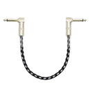 3pcs Guitar Effect Pedal Cable Patch Cable Cord with 1/4'' Right Angle Connector for Guitar Bass