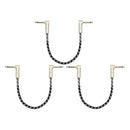 3pcs Guitar Effect Pedal Cable Patch Cable Cord with 1/4'' Right Angle Connector for Guitar Bass