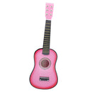 Mini Acoustic Guitar 23 Inch 6 Strings Guitar for Beginners Novice Adults Practice Learning Pink