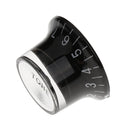 Plastic Potentiometer Knurled Knob Cap Volume Control for 6mm Dia Shaft Hole Set of 3 Black 6 mm