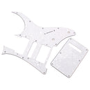 White Pearl Guitar HSH Pickguard Protector Back Cover w/ Screws for Ibanze