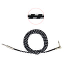 10Feet Electric Guitar Amplifier Cable 6.35mm 1/4'' Right angle to Straight