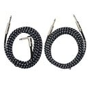 10Feet Electric Guitar Amplifier Cable 6.35mm 1/4'' Right angle to Straight