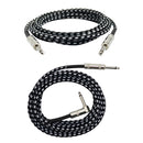 10Feet Electric Guitar Amplifier Cable 6.35mm 1/4'' Right angle to Straight