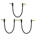 1FT Premium Electric Guitar AMP Lead Cord Cable 1/4 Right Angle Black 3 Pack