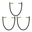 1FT Premium Electric Guitar AMP Lead Cord Cable 1/4 Right Angle Black 3 Pack