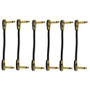 6 Pieces 1/4inch Plug Guitar Amp Effects Pedal Patch Cable Power Supply Cable Wire 6inch Length