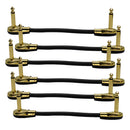 6 Pieces 1/4inch Plug Guitar Amp Effects Pedal Patch Cable Power Supply Cable Wire 6inch Length