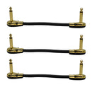3 Pieces 1/4inch Plug Guitar Amp Effects Pedal Patch Cable Power Supply Cable Wire 6inch Length