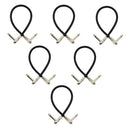 6pcs Guitar Parts Patch Cable Guitar Effects Pedal Patch Lead 30cm Length with Jack