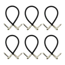 6pcs Guitar Parts Patch Cable Guitar Effects Pedal Patch Lead 30cm Length with Jack