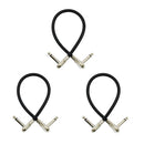 3pcs Guitar Effect Pedal Cable Patch Cable Cord with 1/4'' Right Angle Connector for Guitar Bass