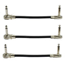 3pcs 1/4'' Guitar Patch Cables for Electric Guitar Bass Effects Pedal Board Accs
