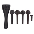 4/4 Full Size Violin Parts Accessories Ebony Tailpiece+Tuning Pegs+Endpin