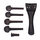 4/4 Full Size Violin Parts Accessories Ebony Tailpiece+Tuning Pegs+Endpin