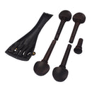 4/4 Full Size Violin Parts Accessories Ebony Tailpiece+Tuning Pegs+Endpin