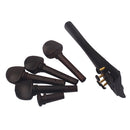 4/4 Full Size Violin Parts Accessories Ebony Tailpiece+Tuning Pegs+Endpin