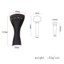 4/4 Full Size Violin Parts Accessories Ebony Tailpiece+Tuning Pegs+Endpin