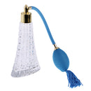 Clear Crystal Elegant Glass Empty Refillable Perfume Bottle with Spray Atomizer 100ML Perfect Gift for your Friends Blue