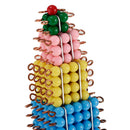 Kids 1-10 Beads Bar Cubes for Montessori Mathematics Early Learning Building Blocks Toy Gift