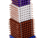 Kids 1-10 Beads Bar Cubes for Montessori Mathematics Early Learning Building Blocks Toy Gift