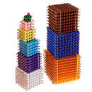 Kids 1-10 Beads Bar Cubes for Montessori Mathematics Early Learning Building Blocks Toy Gift