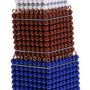 Kids 1-10 Beads Bar Cubes for Montessori Mathematics Early Learning Building Blocks Toy Gift