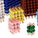 Kids 1-10 Beads Bar Cubes for Montessori Mathematics Early Learning Building Blocks Toy Gift