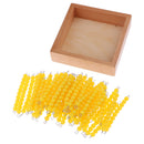 Montessori Addition Subtraction Multiplication Division Learning Toy - 45Pcs Tens Beads Bar