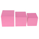 11Pcs Pink Tower Wooden Blocks Cube for Montessori Building Educational Toys