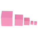 11Pcs Pink Tower Wooden Blocks Cube for Montessori Building Educational Toys