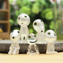 Set of 5 Mini Luminous Tree Elves Doll for Children Cartoon Character Toys Gift Gardening Ornament