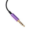 Purple Compact 3.5mm Jack Lapel Clip-on Microphone with 1.5m Cable for Smart Phone PC Pad Laptop Parts