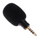Mini Portable Diameter 3.5mm Mic Microphone for Recorder Mobile Smart Phone Laptop Black