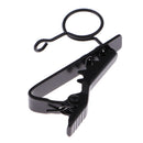 Durable Metal Small Microphone Hands Free Collar Tie Clip with Ring 10mm for Stage Show Mic Accessory