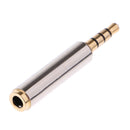 1Pc 3.5mm Male to Female Stereo Audio Headphone MIC Adapter Converter Silver