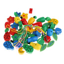 Children Early Educational Toys Wooden Fruit Trees Stringing Beads Play Toy