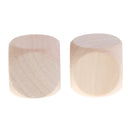 10PCS Naural Wood Blank Dice D6 30mm Game Dice for Kids DIY Decorating Games