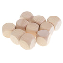 Set of 10Pcs 4cm/1.57'' Wooden Blank Dices D6 Dice for D&D RPG MTG Party Board Games Toys