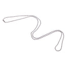 2.4mm Shiny Round Beads Ball Chain Necklace Bracelet Pendant for Children's Gifts Length 60cm