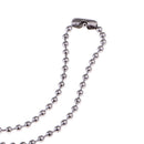 2.4mm Shiny Round Beads Ball Chain Necklace Bracelet Pendant for Children's Gifts Length 60cm