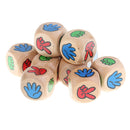 10 pieces Fashion Funny Rock Paper Scissors Gambling Game Drinking Decider Dice Gift