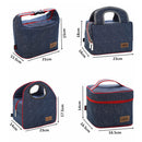 Woven Cool Bag Lunch Box School Office Picnic Insulated Thermal Cooler Totes 26x12x20cm