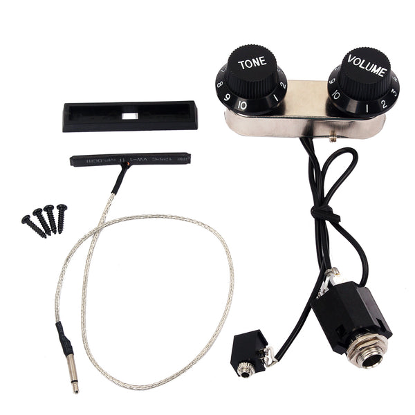 1 Set Violin Fiddle Piezo Pickup Tone+Volume for Student Class Accessory