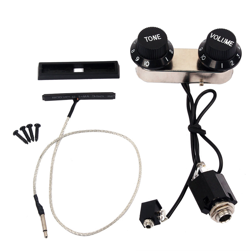 1 Set Violin Fiddle Piezo Pickup Tone+Volume for Student Class Accessory