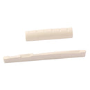 White POM Carved Saddle Nut Slot for 6-String Acoustic Guitar String Bridge