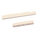 White POM Carved Saddle Nut Slot for 6-String Acoustic Guitar String Bridge