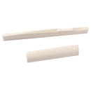 White POM Carved Saddle Nut Slot for 6-String Acoustic Guitar String Bridge